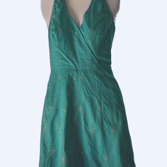 Ann Taylor Baby Blue Halter floral Sundress Cocktail 2P Excellent cond Designer - Picture 1 of 3